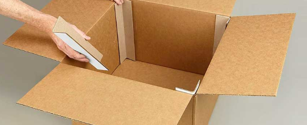 cardboard block protectors 8x4x4 with psa one side