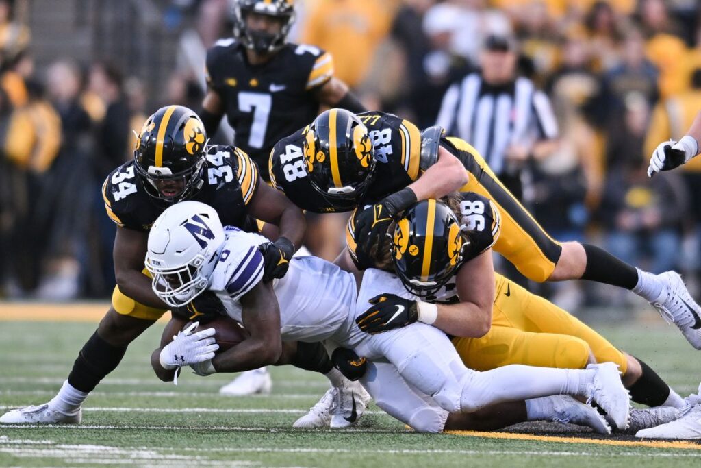 Northwestern Wildcats Football vs Iowa Hawkeyes Football Match Player Stats