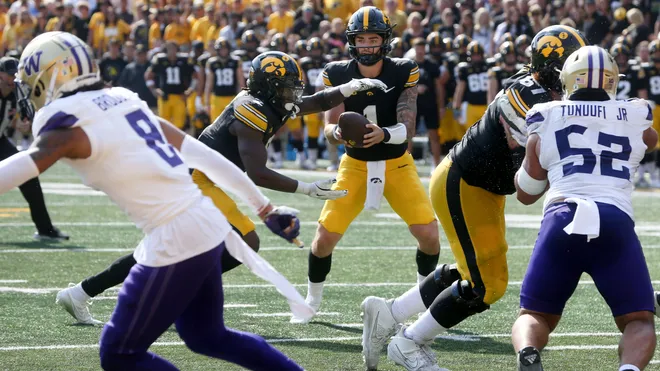 northwestern wildcats football vs iowa hawkeyes football match player stats​